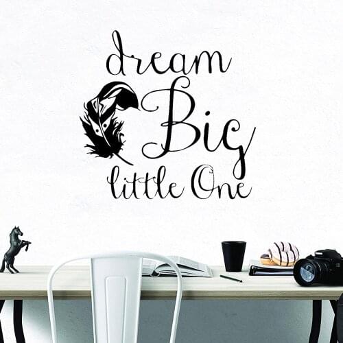 Large SizeBig Dream Decorative Sticker Waterproof Home Decor Nursery Kids Room Wall Decor Vinyl Art Decals