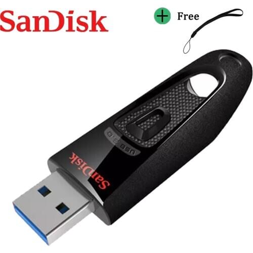 SanDisk Ultra USB 3.0 Flash Drive CZ48 128GB 64GB 32GB 16GB 256GB Pen Drive 100MB/s USB Stick for Desktop Laptop Netbook U Disk