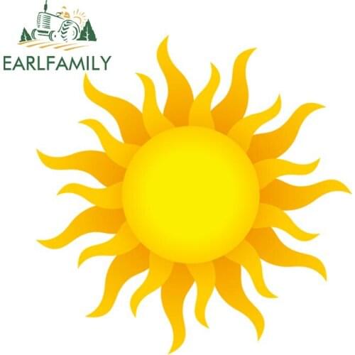 EARLFAMILY 13cm x 12.9cm for Tribal Sun Funny Car Stickers Cartoon Car Accessoires Waterproof Scratch-Proof Windows Decoration