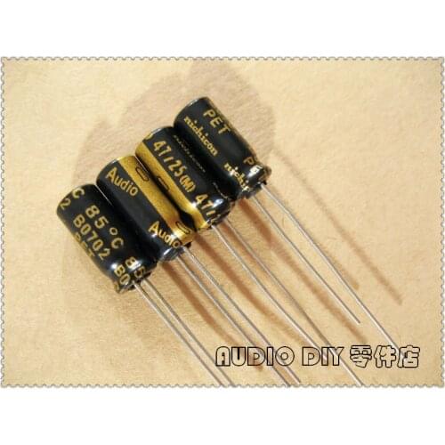 20PCS/100PCS Nichicon AUDIO Series 47uF 25V 25V47UF Audio Electrolytic Capacitor