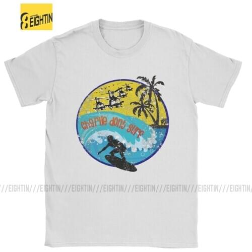 Apocalypse Now Quote Charlie Don't Surf T Shirt Men Cotton T-Shirts Vietnam War Helicopter Marlon Brando Tee Shirt Short Sleeve