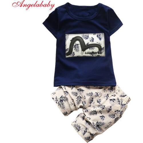 Kid Boys Clothing Sets 2017 Summer Kids Clothes for Boys Fashion t-shirt + pants 2 pcs Baby Boys Toddler Suit