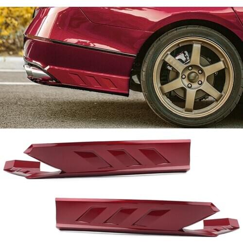 Red Rear Bumper Both Side Lip Decoration Cover Trims Molding For Honda Accord X 2018 2019 4Pcs/Set