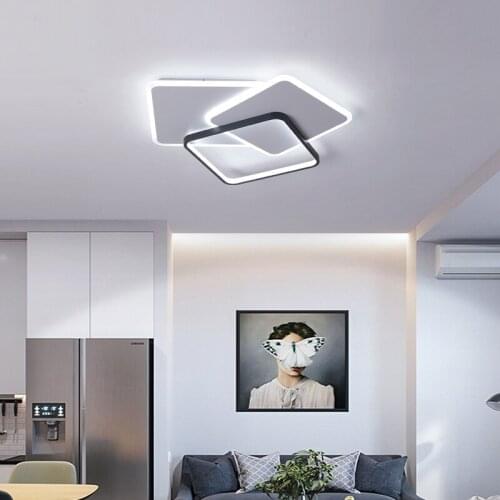Creativity Modern led techo ceiling lights For Living room Bed room lights ceiling lamp Black+white led ceiling light fixtures