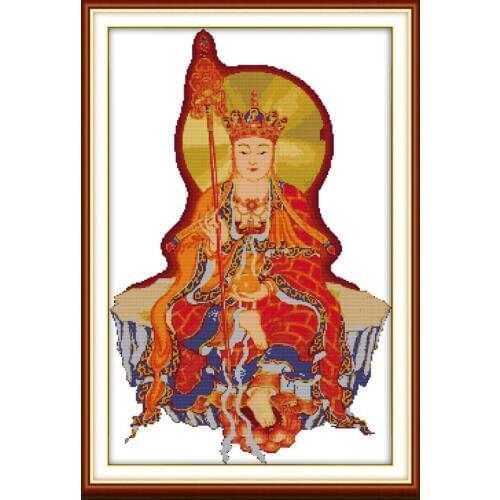 Ksitigarbha cross stitch kit people 18ct 14ct 11ct count print canvas stitches embroidery DIY handmade needlework