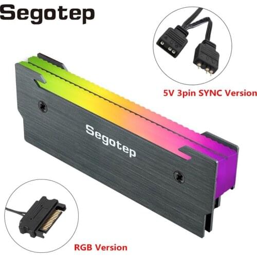 Segotep M.2 SSD RAM Cooler RGB Heatsink SATA 2280 Solid State Drive 5V 3Pin ARGB Cooler High Conductive