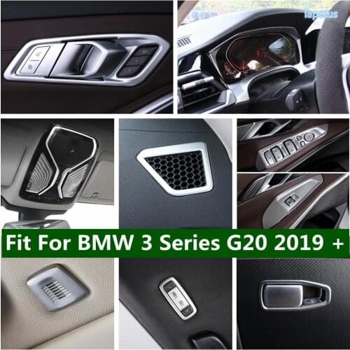 Matte Interior Refit Kit For BMW 3 Series G20 2019 - 2021 Air / Dashboard / Gear Box Panel / Roof Reading Lamps Cover Trim ABS