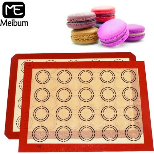 Meibum Rolling Dough Pad Sheet Silicone Baking Mat Macaron Cookies Biscuits Puffs Mold Dessert Tools Pastry Mould Bakeware