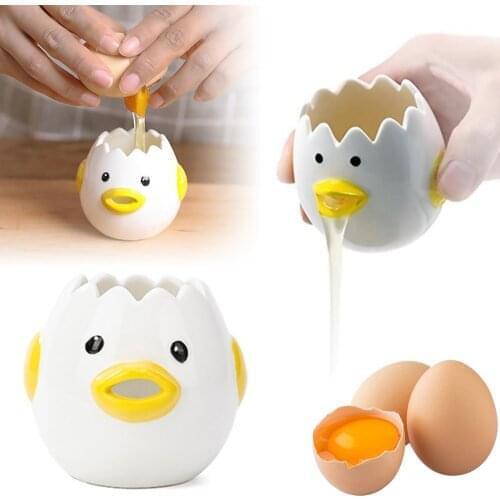 Cute Cartoon Chicken Egg White Separator Yolk Dividers Kitchen Tool Creative Ceramic Dining Kitchen Artifact Accessories