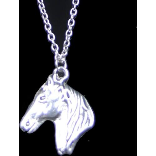 Fashion 28*22mm Steed Horse Head Pendant Necklace Link Chain For Female Choker Necklace Creative Jewelry party Gift