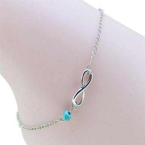 Fashion Bohemian Bead Infinity Charm Chain Anklet Bracelet Barefoot Jewelry