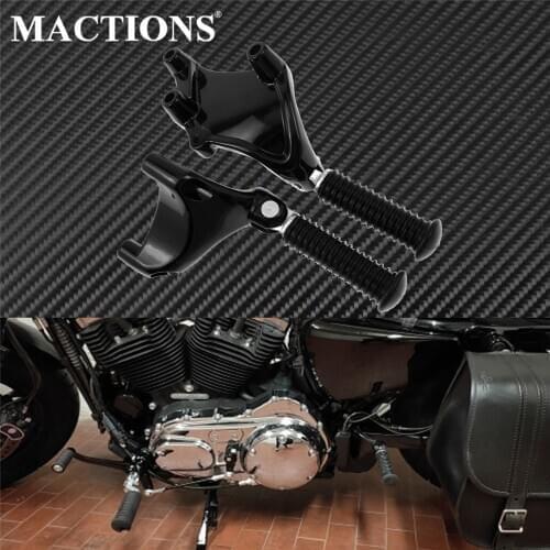 Motorcycle Rear Passenger Footpegs Footrest Foot Pegs Mount Kit For Harley Sportster XL 2014-2019 1200 883 72 48 Iron Roadster