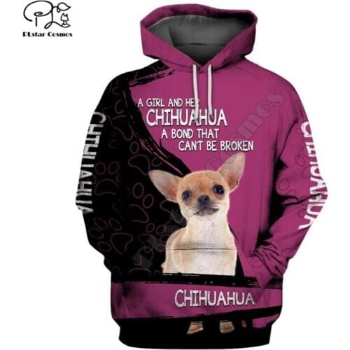 PLstar Cosmos Mens for women jacket Chihuahua dog hoodies 3D printed Hoodie Casual animal zip hoodies Streetwear drop shipping