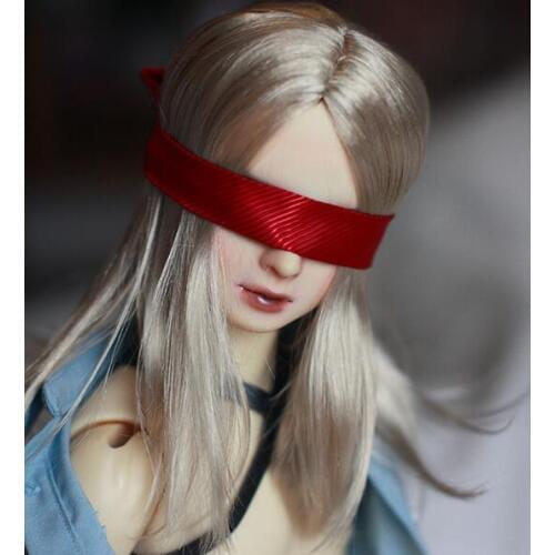 New Bjd Doll Wig 8-9" 22-24cm Long straight hair Silver Mix Gray 1/3 1/4 MDD Imitation mohair