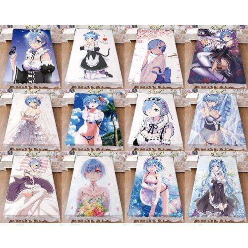 New update Anime Re Zero kara Hajimeru Isekai Seikatsu sexy girl character Rem bed milk fiber sheet & flannel blanket 150x200cm