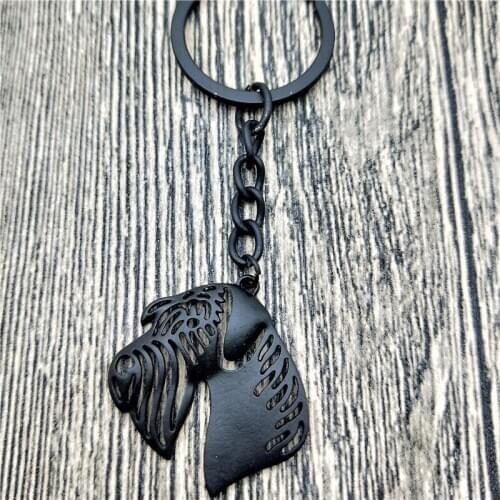 New Schnauzer Key Chains Fashion Pet Dog Jewellery Trendy Schnauzer Car Keychain Bag Keyring For Women Men