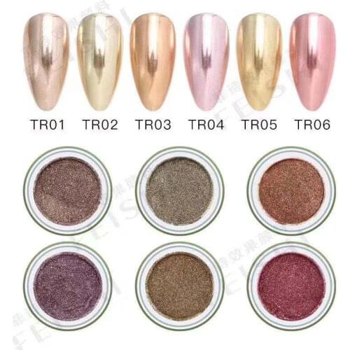 Wholesale Chrome Pigment Mirror Glitter Titanium Powder For Nail UV Gel Resin Craft Decorations Rose Gold Shining Metallic Decos