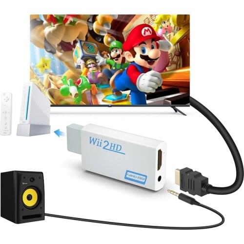 Wii to HDMI Converter Adapter with 3.5mm audio Wii2hdmi cable adapter for wii to HDTV Monitor