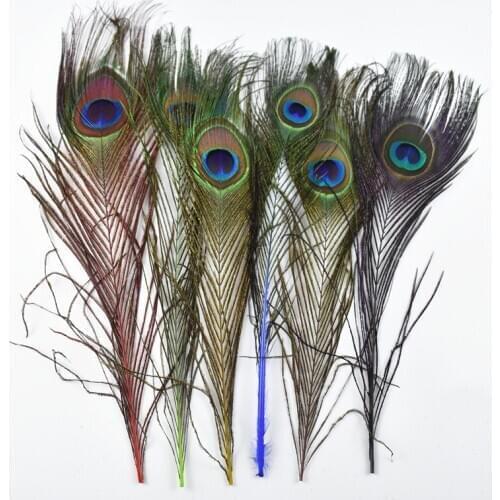 Peacock feathers 25-30CM 10-12 inch beautiful natural peacock feathers For Crafts DIY jewelry house Wedding decoration Plumes