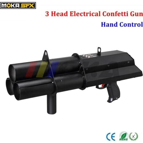 3 Shot FX Confetti Gun Confetti Blower Hand Control DMX 3 Channels Stage Confetti Machine for Wedding Decoration