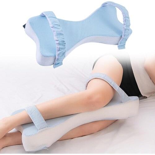 Pregnancy Body Memory Foam Pillow Foam Knee Pillow Leg Support Pillow With Straps For Side Sleepers