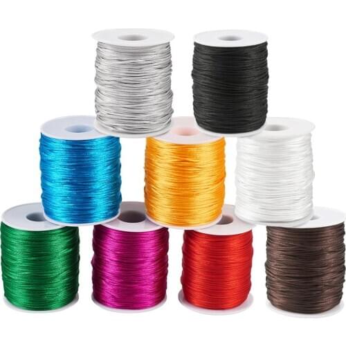 About 100m/roll 1mm 1.5mm Polyester Cord Thread for jewelry making DIY bracelet necklace accessories supplies F85