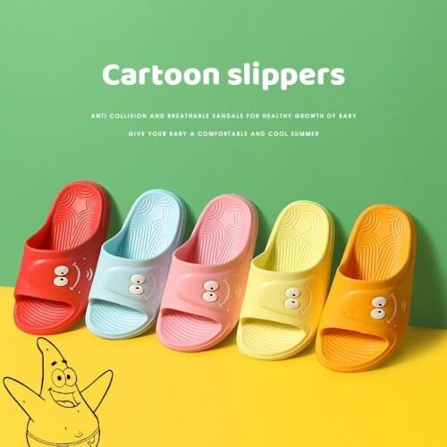 Children Summer Sandals Slippers For Kids Boys Girls Indoor Home Cute Cartoon EVA Soft Thick Sole Portable Slides Shoes Antiskid