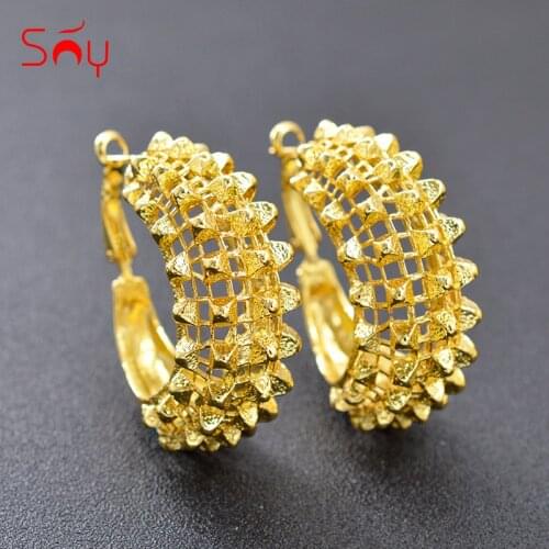 Sunny Jewelry Big Hoop Earrings For Women High Quality Jewelry Geometric Earrings For Party Wedding Gift Trendy Jewelry Findings