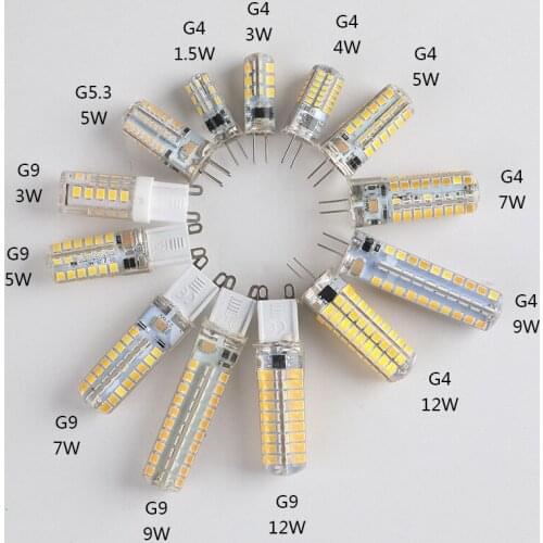 G4\g9led bead 12v\220v pin highlight crystal lamp corn lamp energy saving patch lamp chandelier light source