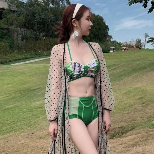 Tankini Women Swimsuit Woman Two Piece Swimwear Bathing Suit Brazilian Bikini Sexy Pure Neck Thai For Spandex Animal