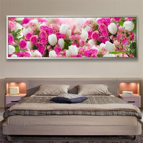 2019top popular 5d diamond painting full square /round flower diy diamond embroidery cross stitch flower livingroom wall sticker