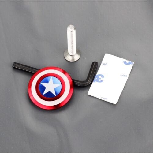 Bicycle Stem Top Cap Headset Cover with Bolt Apply to 28.6mm 1 1/8" Front Fork Head Tube Captain America Spider Logo USA Flag 5g