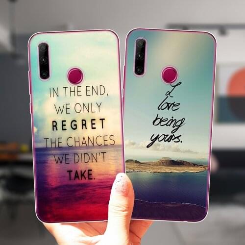 For Honor 50 Pro SE 30 9 10 20 10X Lite Pro 10i 20i 8X 8C 9X Fashion Protective Case Seaside Scenery Sunrise Soft Silicone Cover