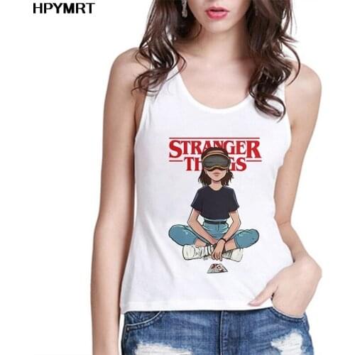 Stranger Things Summer Cartoons Women Vest Tops Tees-shirt Harajuku Korean Style Camsoles Fashion Streetwear Casual Sleeveless