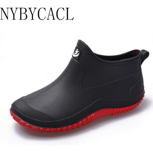 2021 Women Non-slip Ankle Rain Boots Short Waterproof Water Shoes Woman Rainboots Garden rainshoes Slip On Rubber galoshes Fall