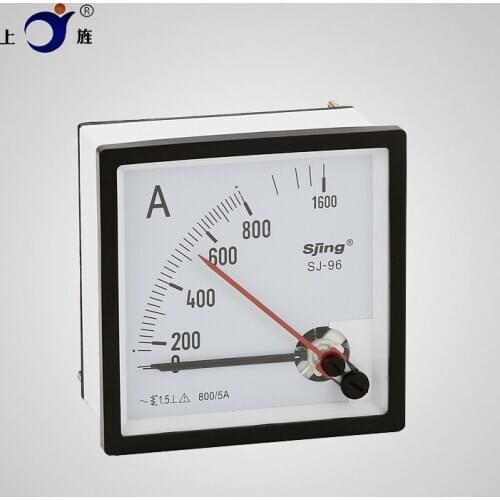 1Pcs SJ96 Double needle AC 50A 75A 100A 150A 200A 250A 300A 400A 500A 600A 750A 800A Mounting Ammeter Ampere Meter CP-96