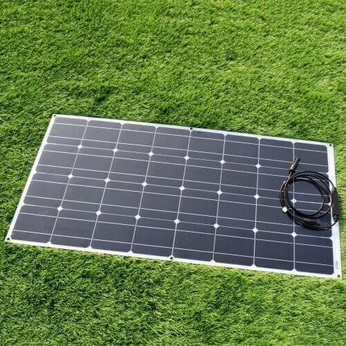 100W 18V flexible solar panel car solar charging panel single crystal semi-flexible solar panel