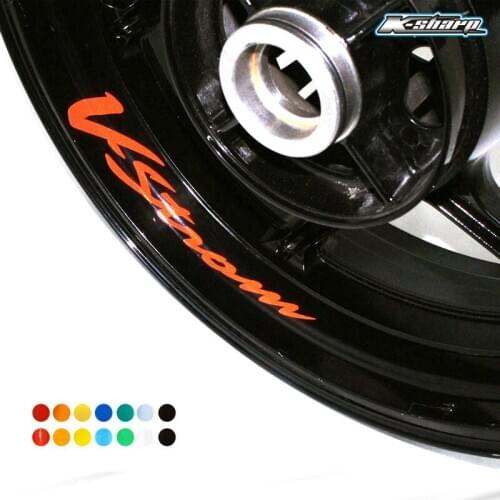 8 X CUSTOM INNER RIM DECALS WHEEL Reflective STICKERS STRIPES FIT SUZUKI V-STNOM