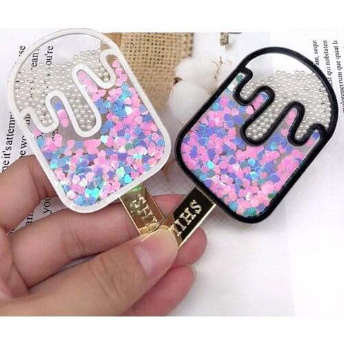 90*45MM cartoon Ice Cream Milk Acrylic shaker resin for DIY Craft SKR24