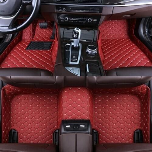 Custom car floor mat for audi A3 sportback A1 8KX A2 A3 8P Limousine Convertible A4 A6 Q2 Q3 Q5 Q7 carpet Phone pocket