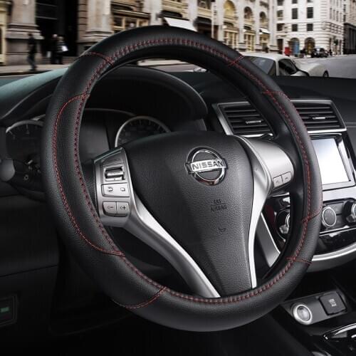 Car Steering Wheel Cover 37-38cm PU Leather for Nissan Rogue /Rogue Sport 2016 2017 2018 2019 2020 X-Trail 2017-2020 Car Styling