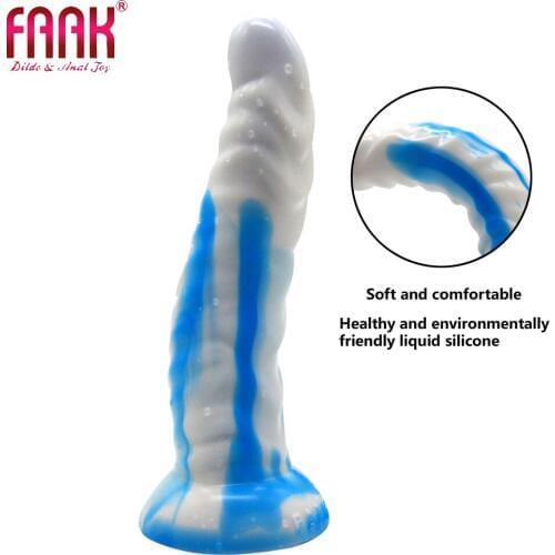 FAAK Color Dildo Gspot Vaginal Anal Oral Manual Sucker Clitoral Massager Male Anal Plug Female Masturbation manual anal expander