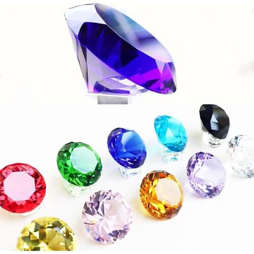 3CM 2.5CM Crystal Glass Diamond Shaped Home Decoration Ornaments Jewel Paperweight,Gift Idea For Christmas Thanksgiving