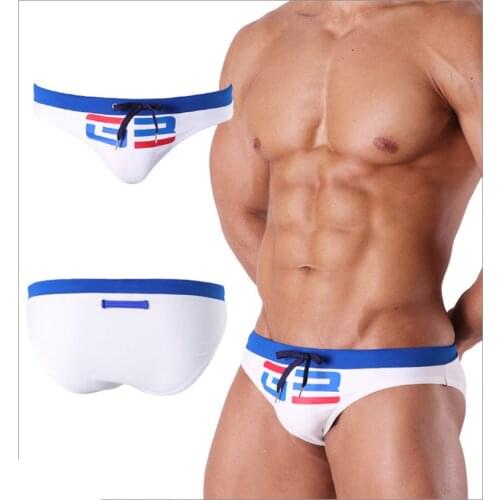 Patchwork Swimwear Briefs Sexy Swim Suit Beach Gay Men Swimsuit Brave Person Fashion Print Bathing Suit Board Short Mayo 2020