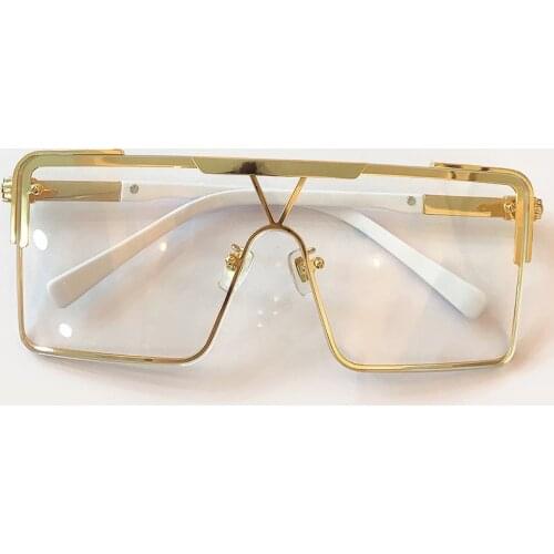 Square Transparent Optical Glasses Frame Women Men High Quality Alloy Computer Eyeglasses Frames