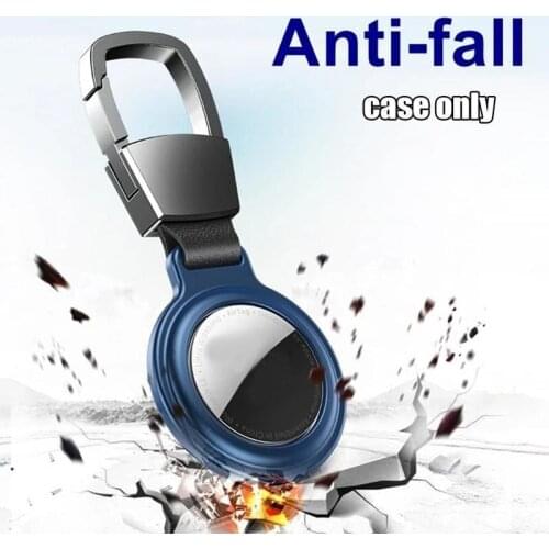 Magnetic Cases For Apple Airtag Locator Tracker Anti-Lost Metal Case Sleeve Protective Cover With Keychain For Airtags Bags