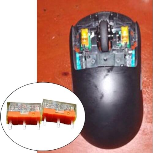 2Pcs/pack TTC Dustproof Gold Mouse Micro Switch Micro Button Gold Contactor 80 Million Click lifetime Repair Parts