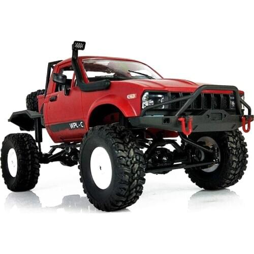 WPL C14 1:16 2.4G 2CH 4WD Mini Off-road RC Semi-truck with Metal Chassis / TPR Tires / 15km/h Top Speed