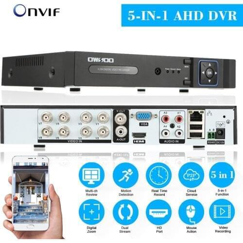 OWSOO 8CH CCTV DVR H.264 1080P P2P Network Security Phone Control Motion Detection Email Alarm AHD DVR Security Camera