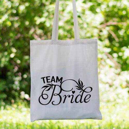 Personalize glitter Beach Wedding team bride Bridesmaid Maid of Honor birthday party Canva Tote Bags company gift bags clutches